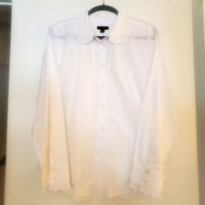J. Crew Ruffle Collar Button Up